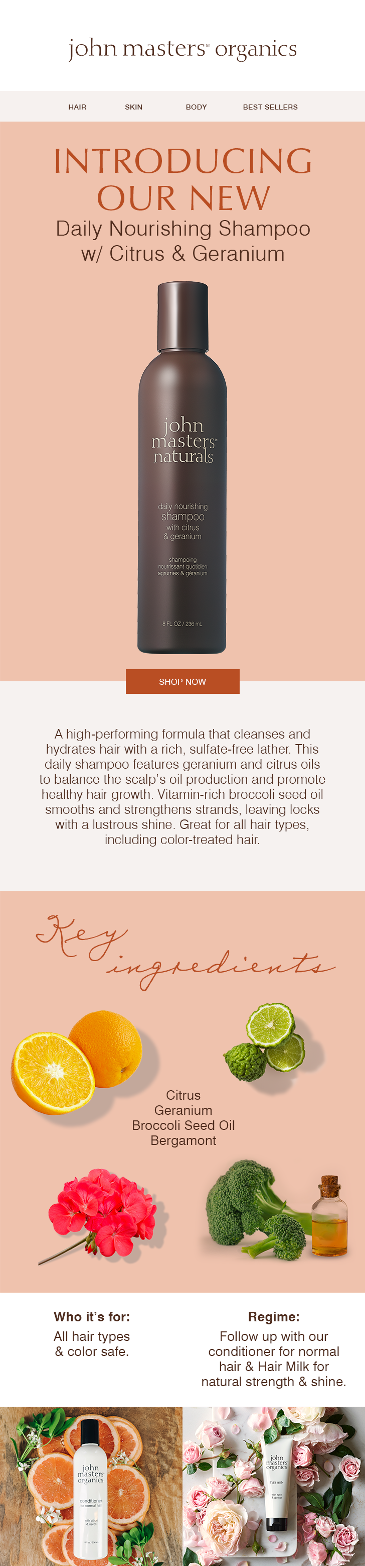 Introducing our NEW Nourishing Shampoo 💗 John Masters Organics