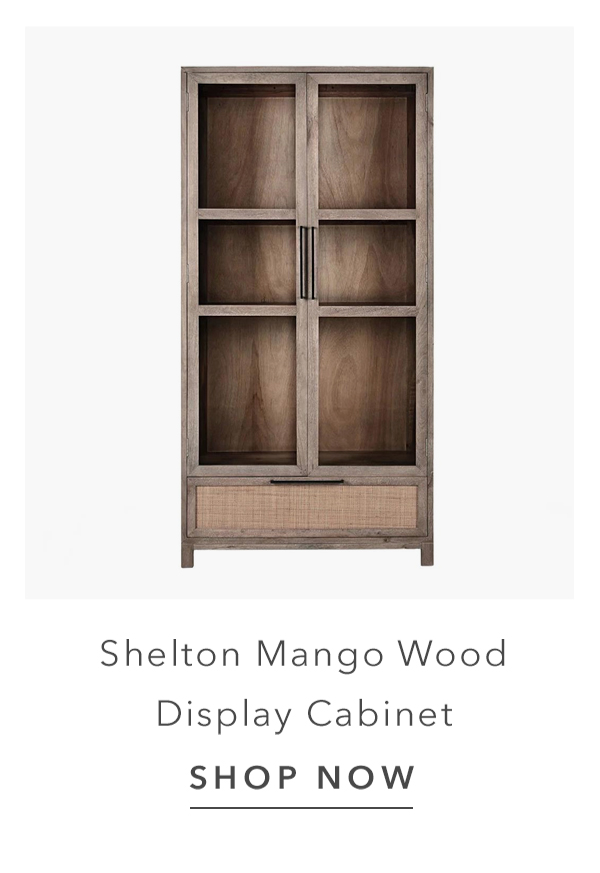 Shop Shelton Mango Wood Display Cabinet 