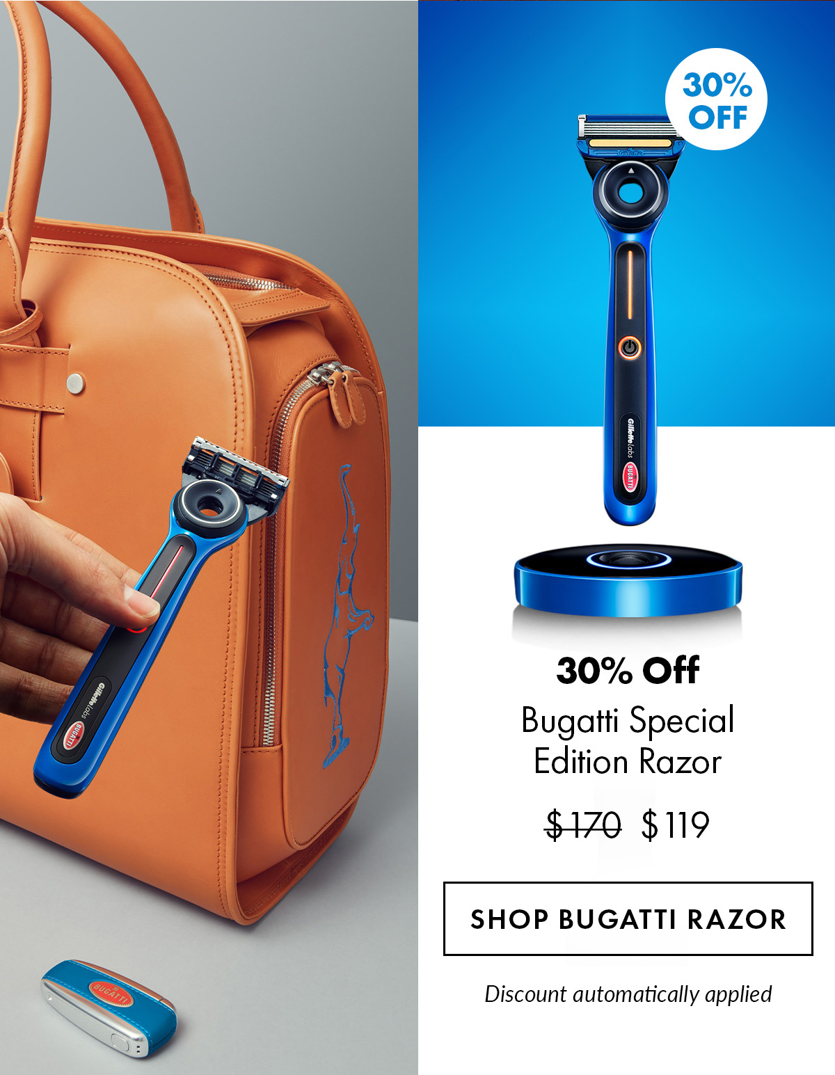 30% OffBugatti SpecialEdition Razor. Was $170, Now $119. Shop Bugatti Razor. Discount automatically applied