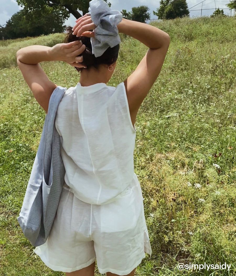 Shop the Linen Silk Sleeveless Set