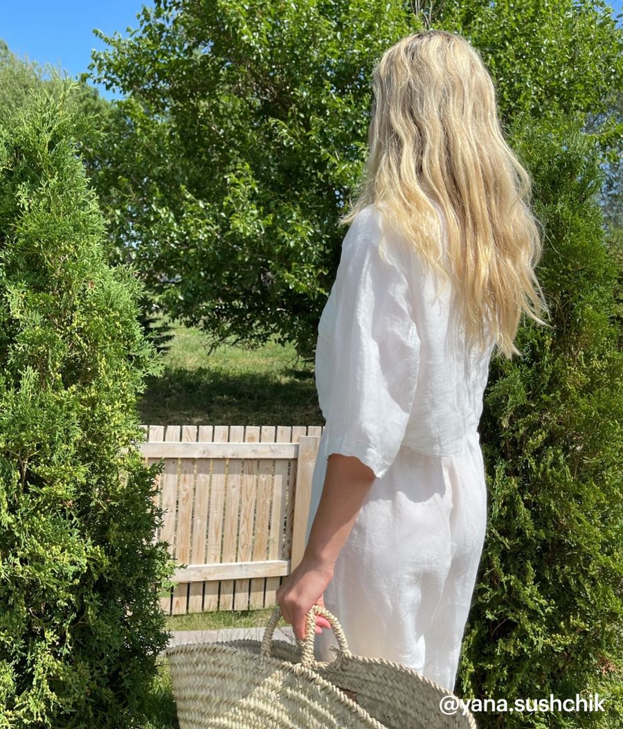 Shop the Linen Silk Crop Pant Set