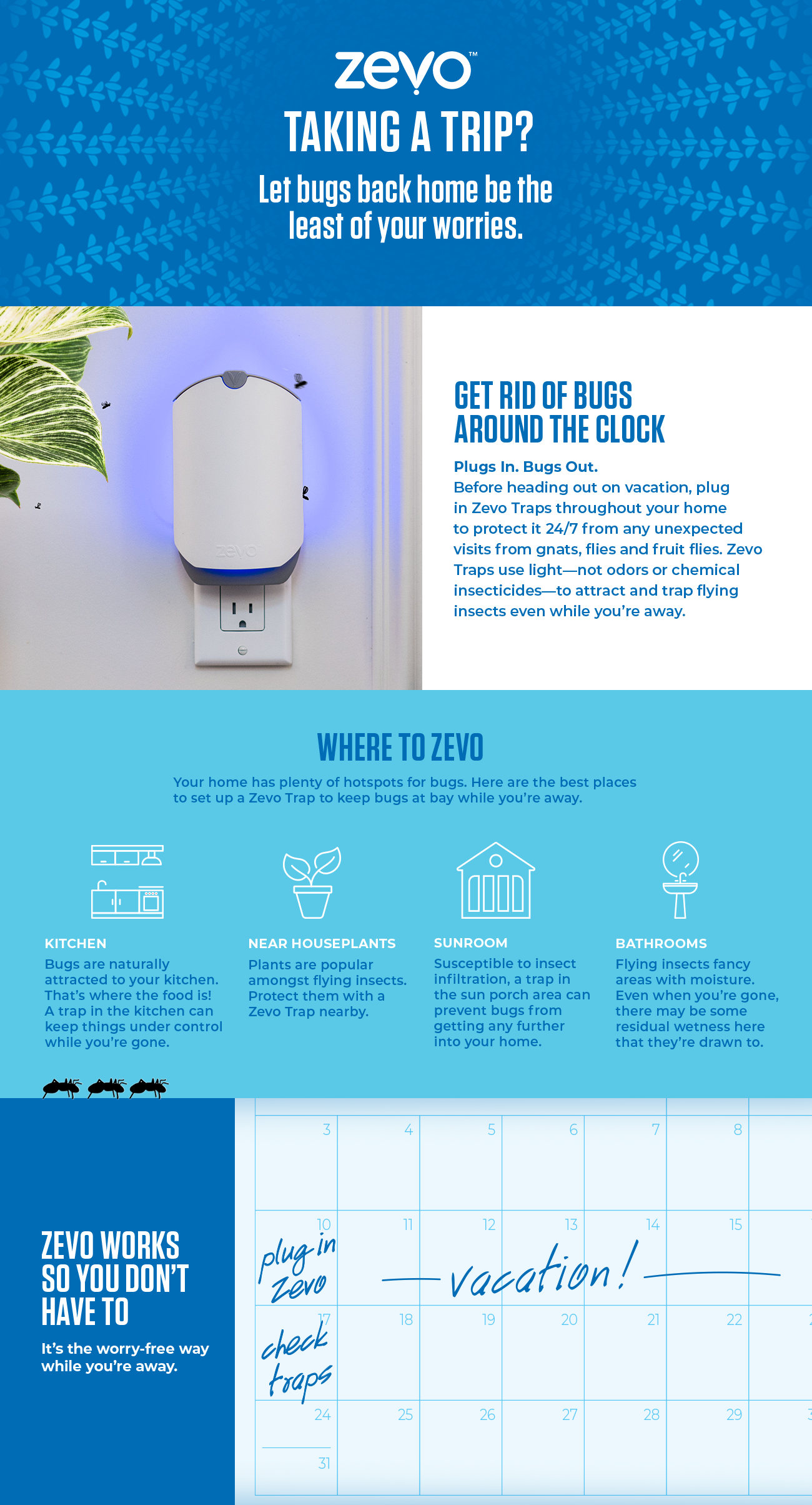 You’re on Vacation. Bugs Are Not. Zevo