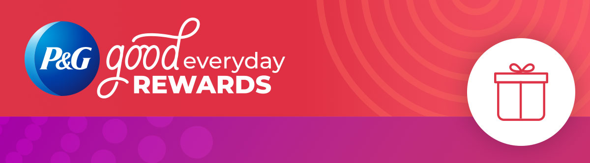 P&G Good Everyday Rewards logo with a gift box icon