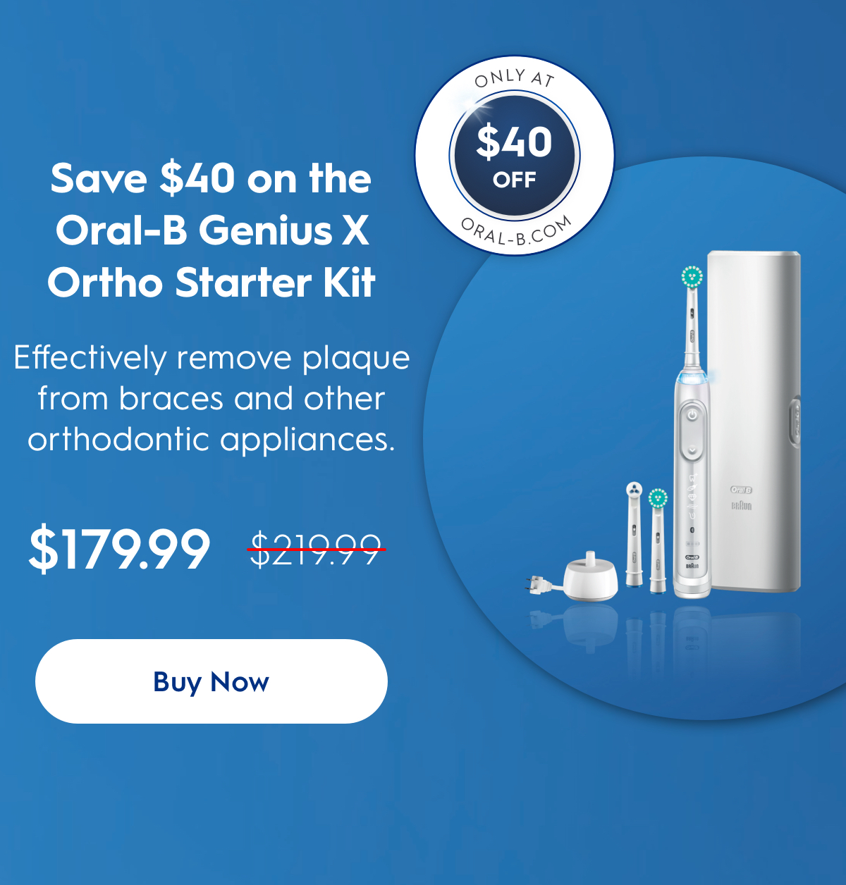 Save $40 on the Oral-B Genius X Ortho Starter Kit
