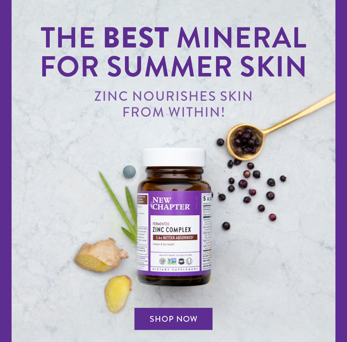 Trending Now Zinc for Skin! New Chapter