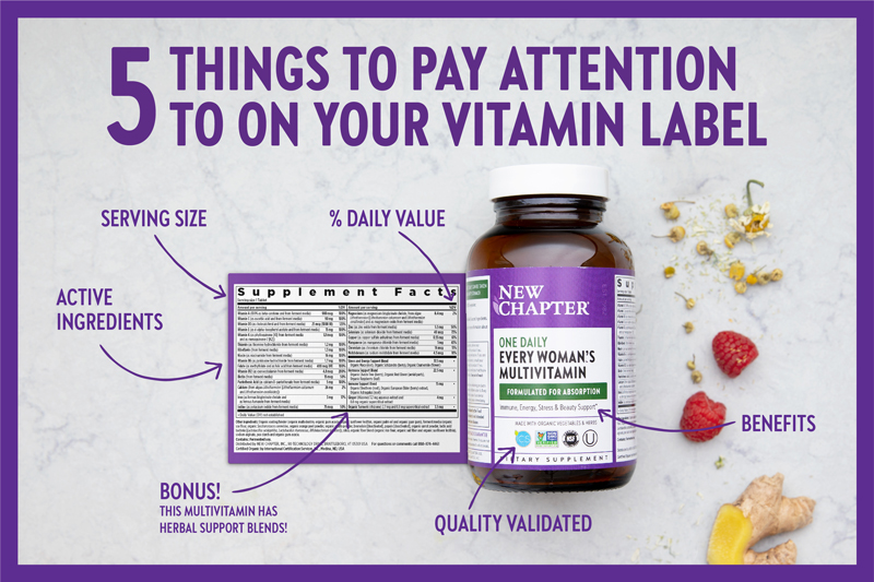 vitamin supplement label