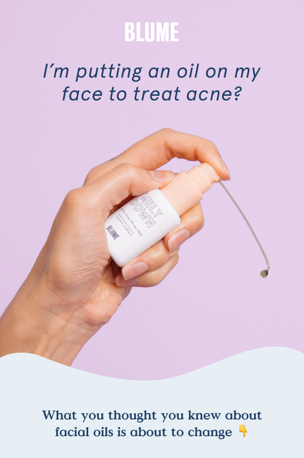 I'm putting an oil on my face to treat acne? 
