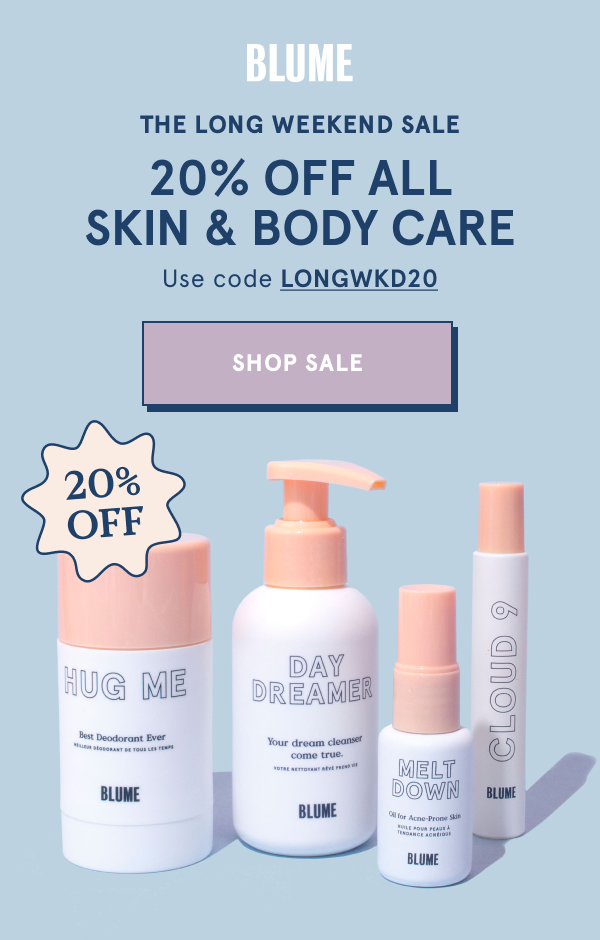20% OFF for Labor Day Weekend with Code LONGWKD20
