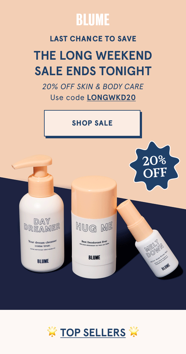 Last Chance: 20% OFF for Labor Day Weekend with Code LONGWKD20