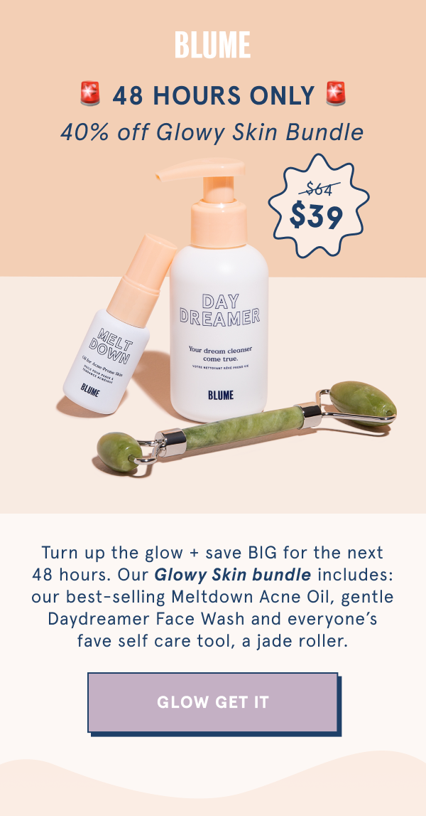 Only 48 Hours to Save 40% On Our Glowy Skin Bundle