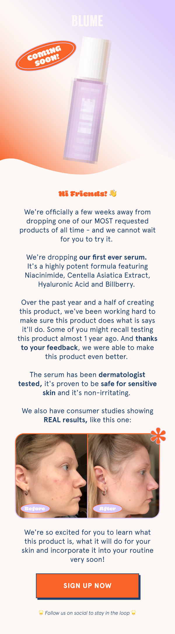 Our First Ever Serum is Coming Soon!! Be the first to know when you sign up for SMS