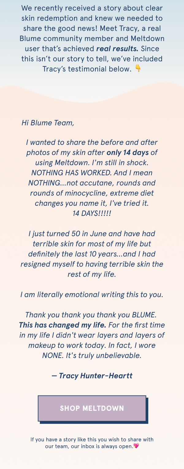 Tracy's results from Meltdown are truly unbelievable! See her 14 day tranfaormation.