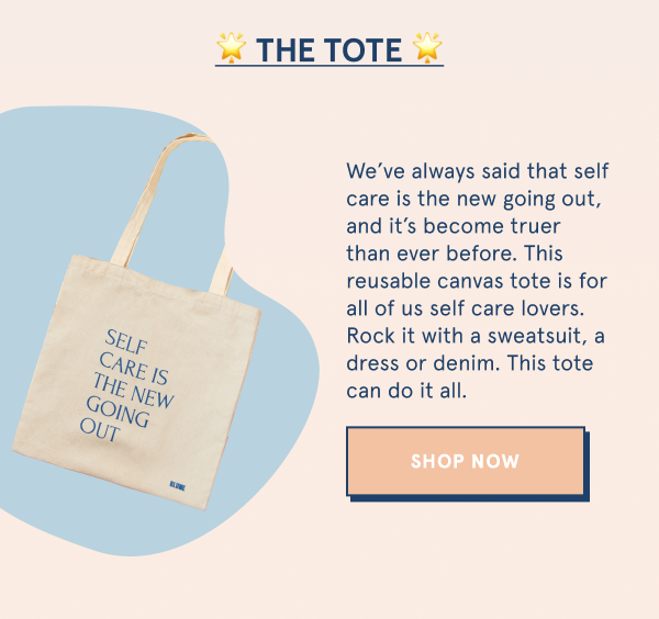 Reusable Self Care Canvas Tote