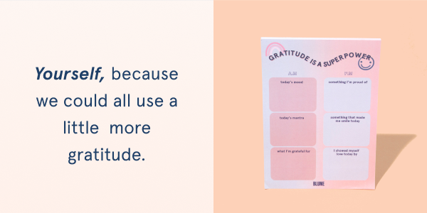 Gratitude journal for yourself, because we all need a little more gratitude.