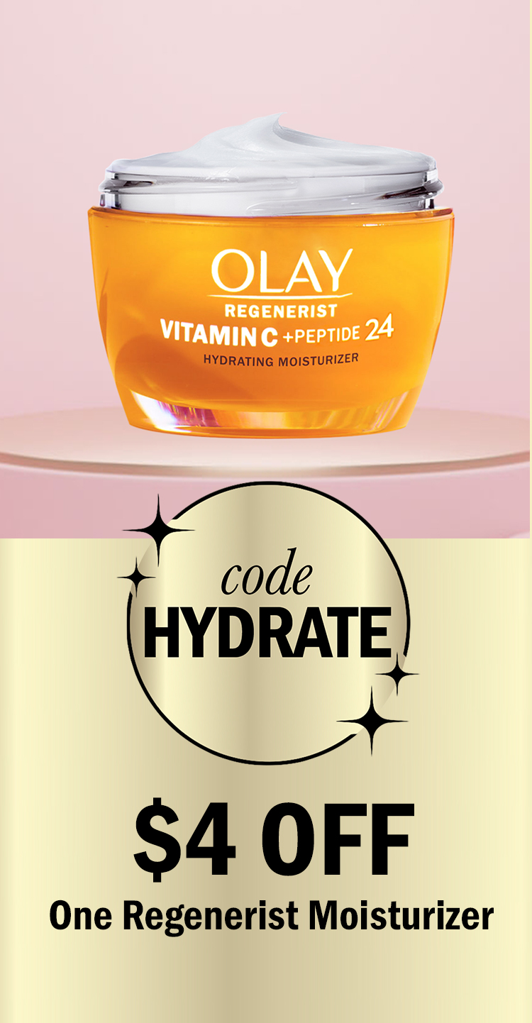 $4 off one Regenerist Moisturizer CODE: HYDRATE