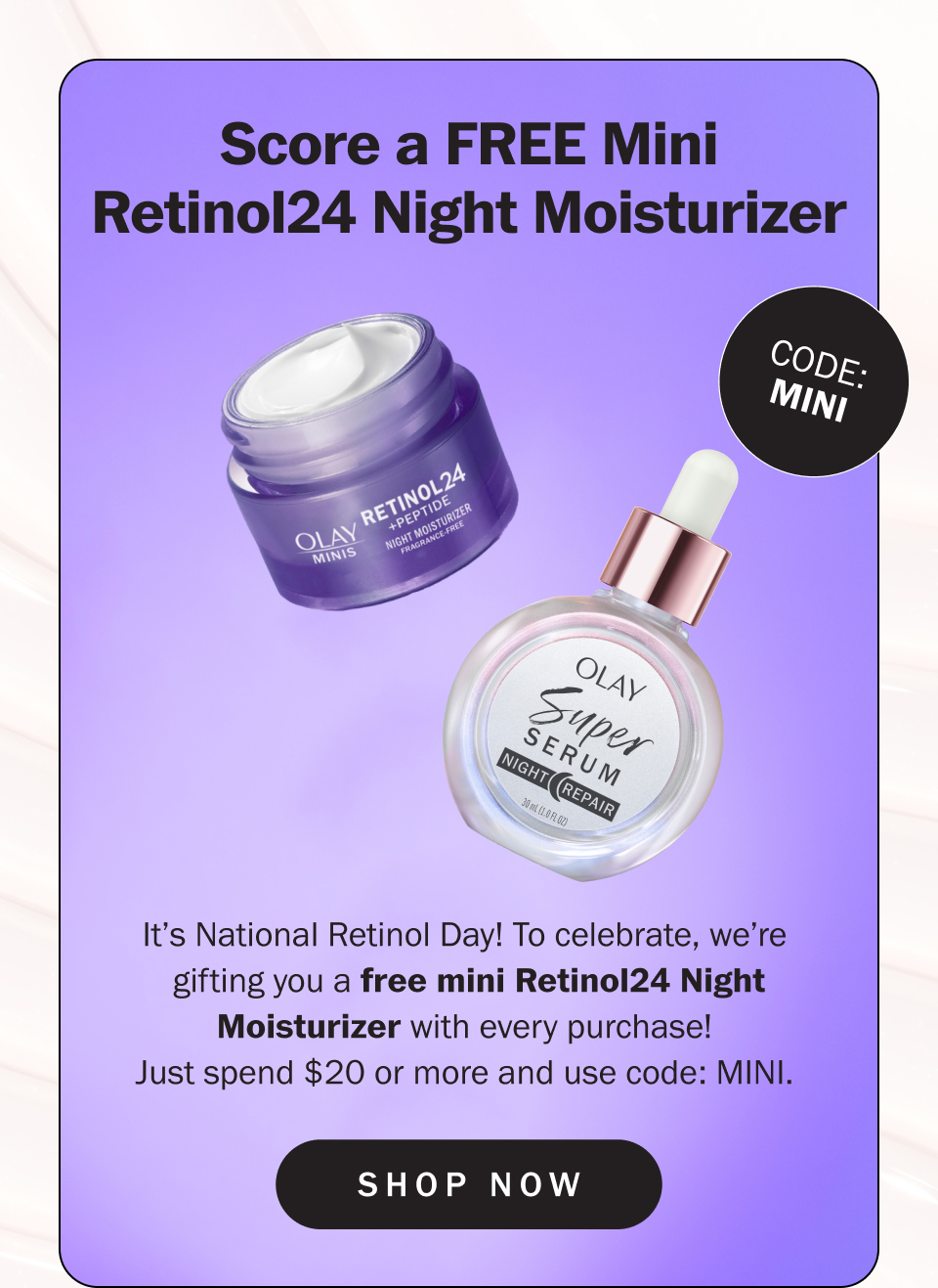 Score a FREE Mini Retinol24 Night Moisturizer