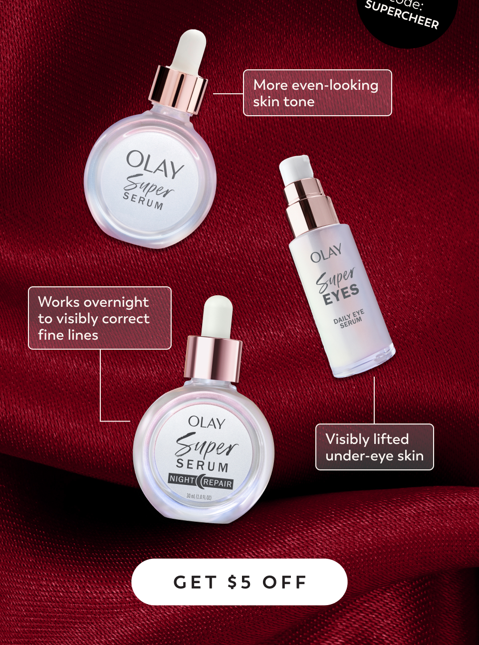 Super Savings! Get $5 off Super Serum with code: SUPERCHEER