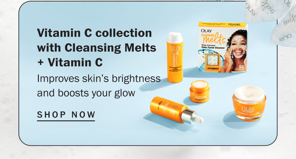 Vitamin C collection with Cleansing Melts + Vitamin C Improves skin’s brightness and boosts your glow