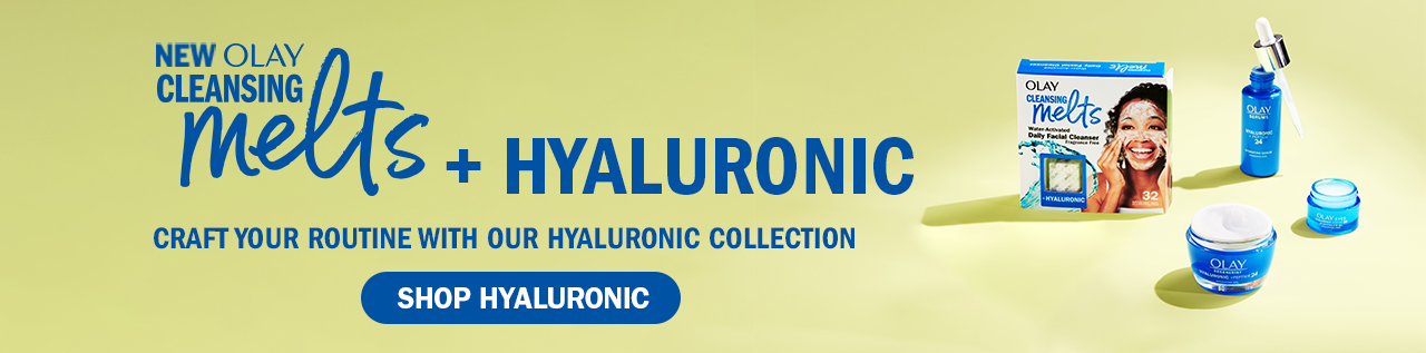 New Olay Cleansing Melts + Hyaluronic: Craft your routine with our hyaluronic collection