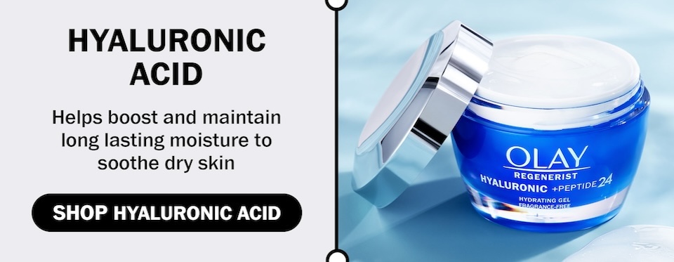 Hyaluronic Acid | Helps boost and maintain long lasting moisture to soothe dry skin [Shop Hyaluronic]  